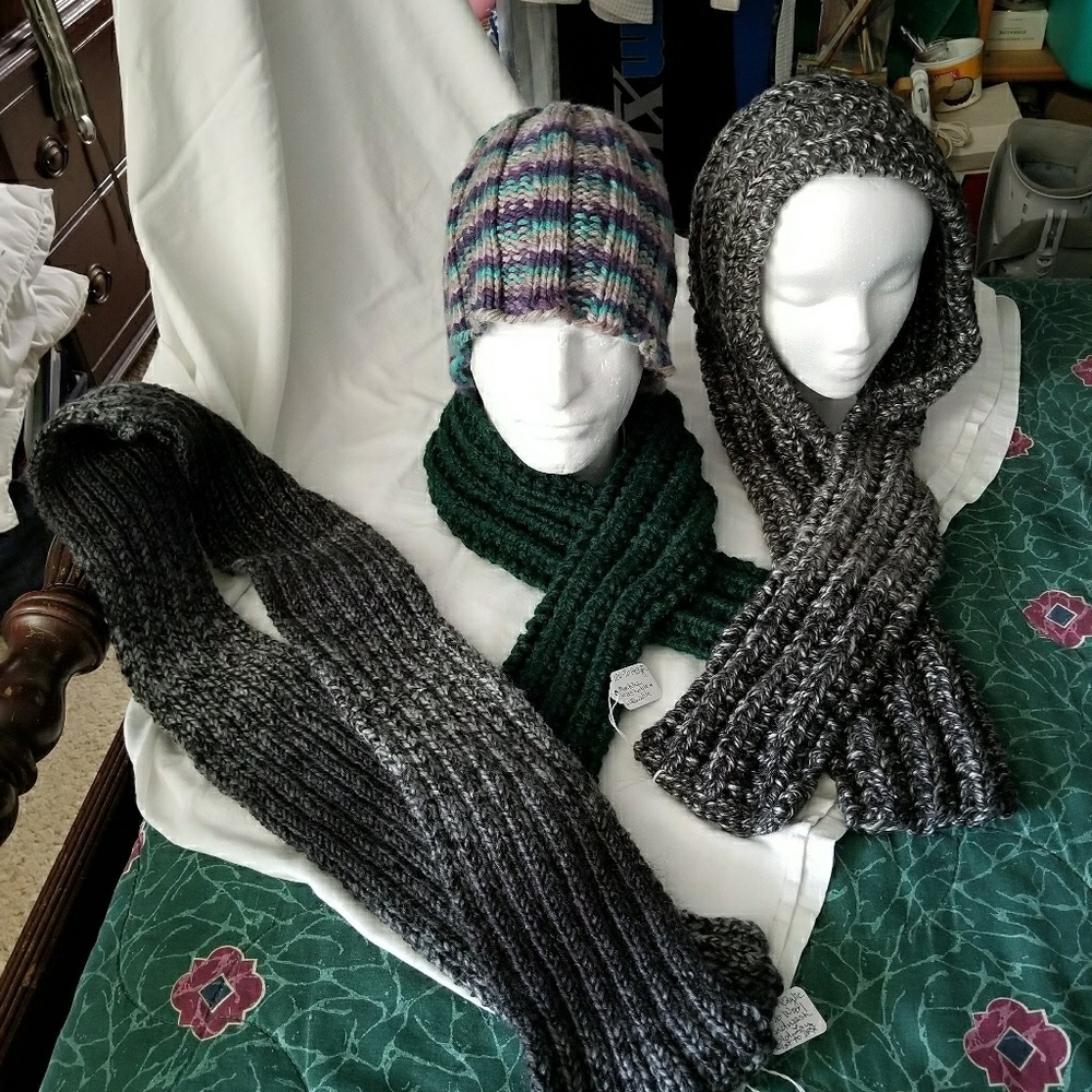 Three Ribbed Scarfs